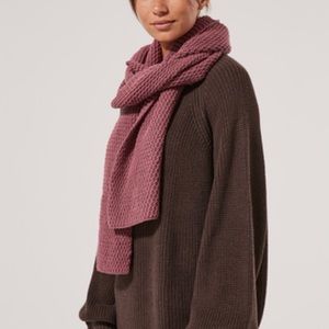 Women's Marsala Honeycomb Knit Scarf